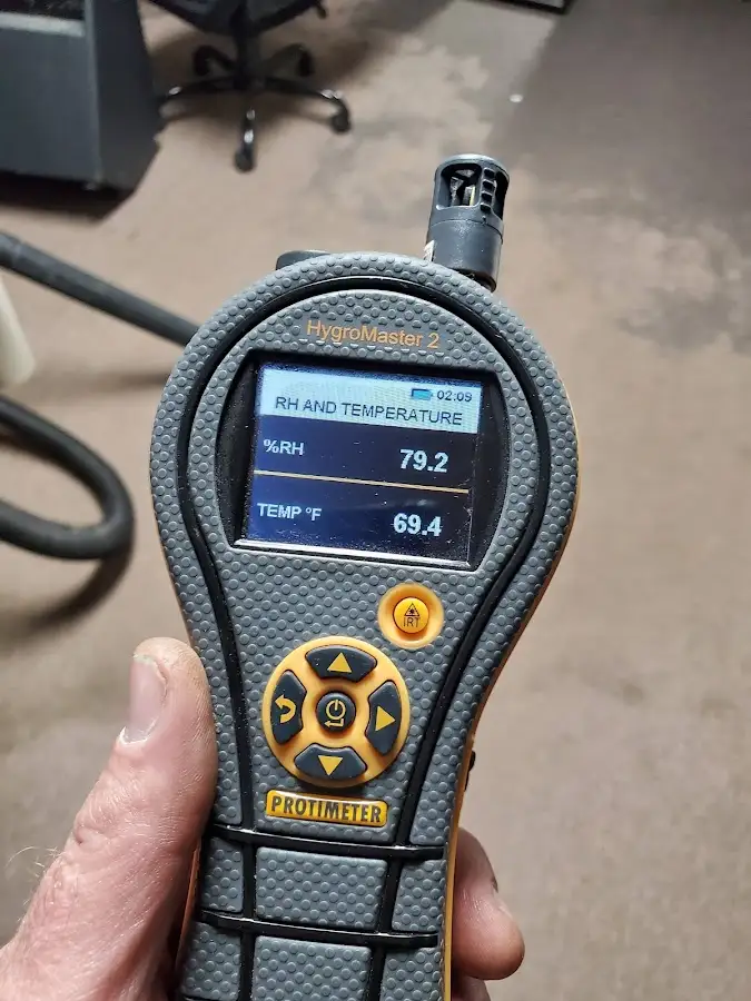 Moisture meter humidity assessment for Fire & Smoke Damage Restoration in Avon